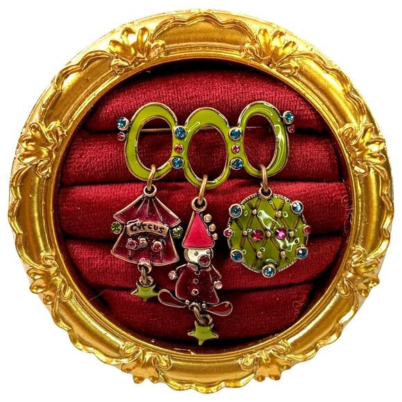 Vintage TARATATA Circus Brooch Pin Signed France Rare - Picture 2 of 7